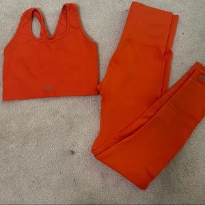 Orange set active x Madelyn Cline Sculptflex set